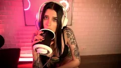 Play Sensual ASMR with Big Tit Tattooed Teen Honey Haze
